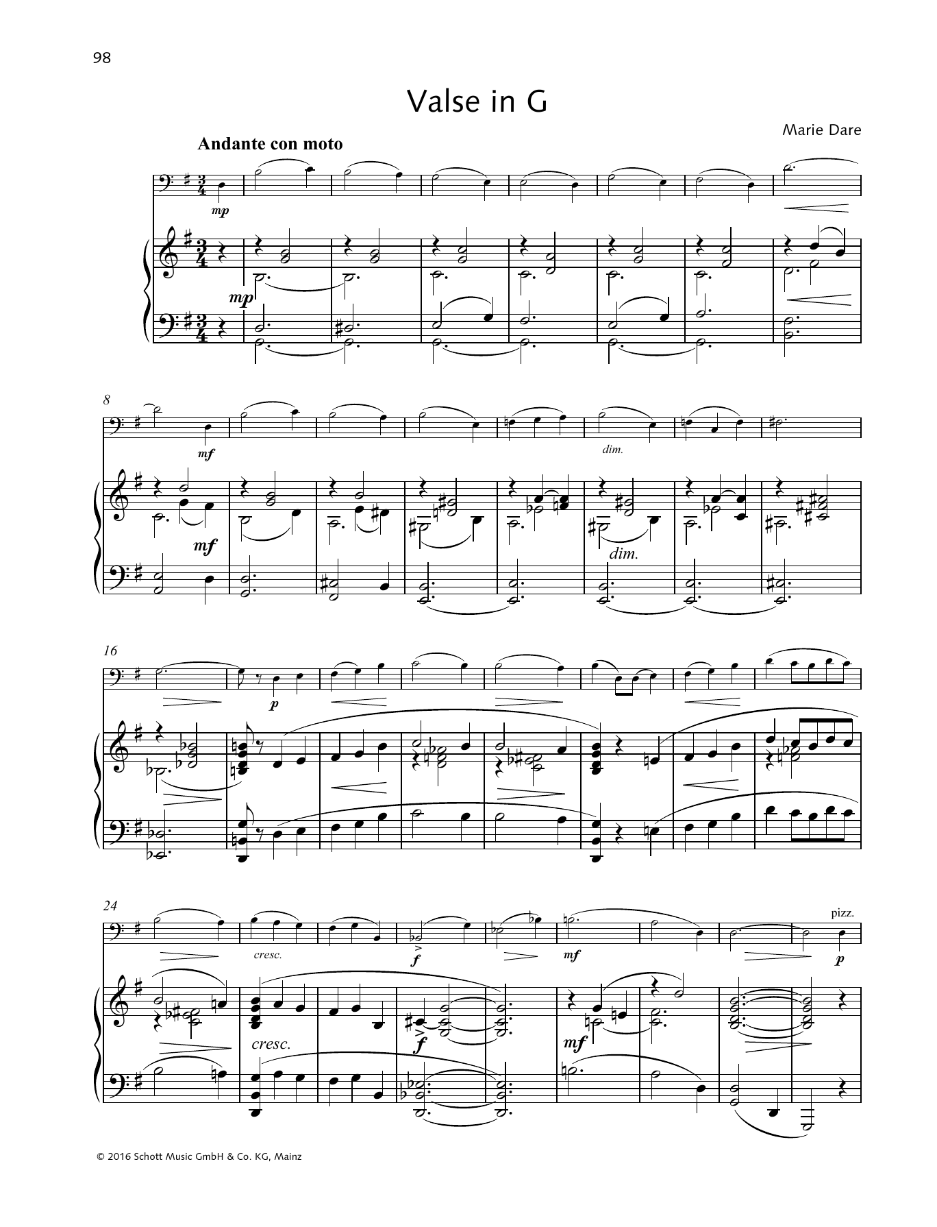 Produktbild zu: Valse in G