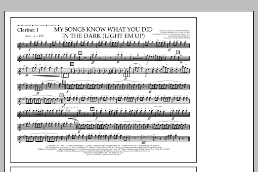 Product picture to: My Songs Know What You Did in the Dark (Light 'Em Up) - Clarinet 1