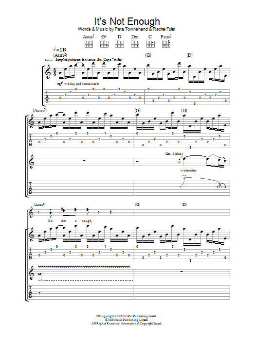 Produktgalerie: Seite 1 von 1 It's Not Enough, The Who, Gitarre