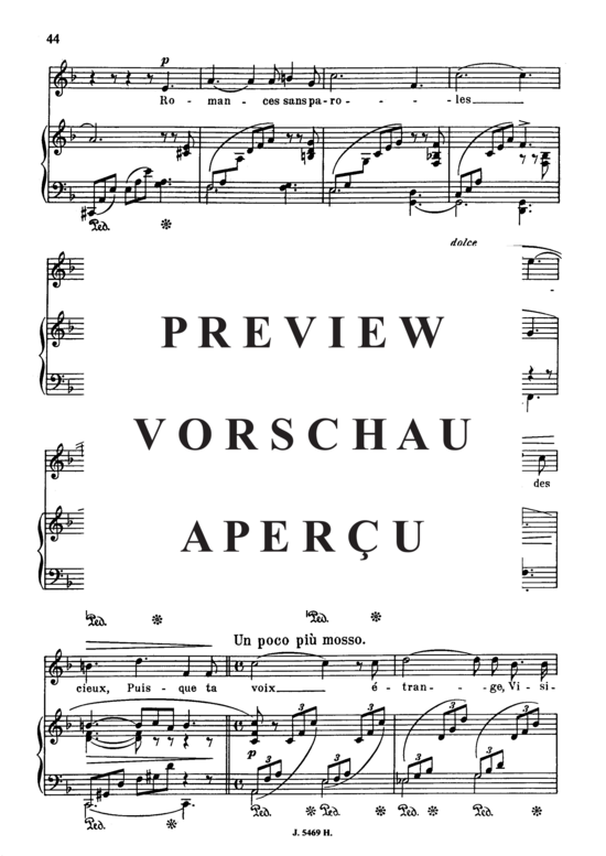 Product gallery: Page 3 of 6 A Clymène Op.58 No.4, , Medium Voice and Piano