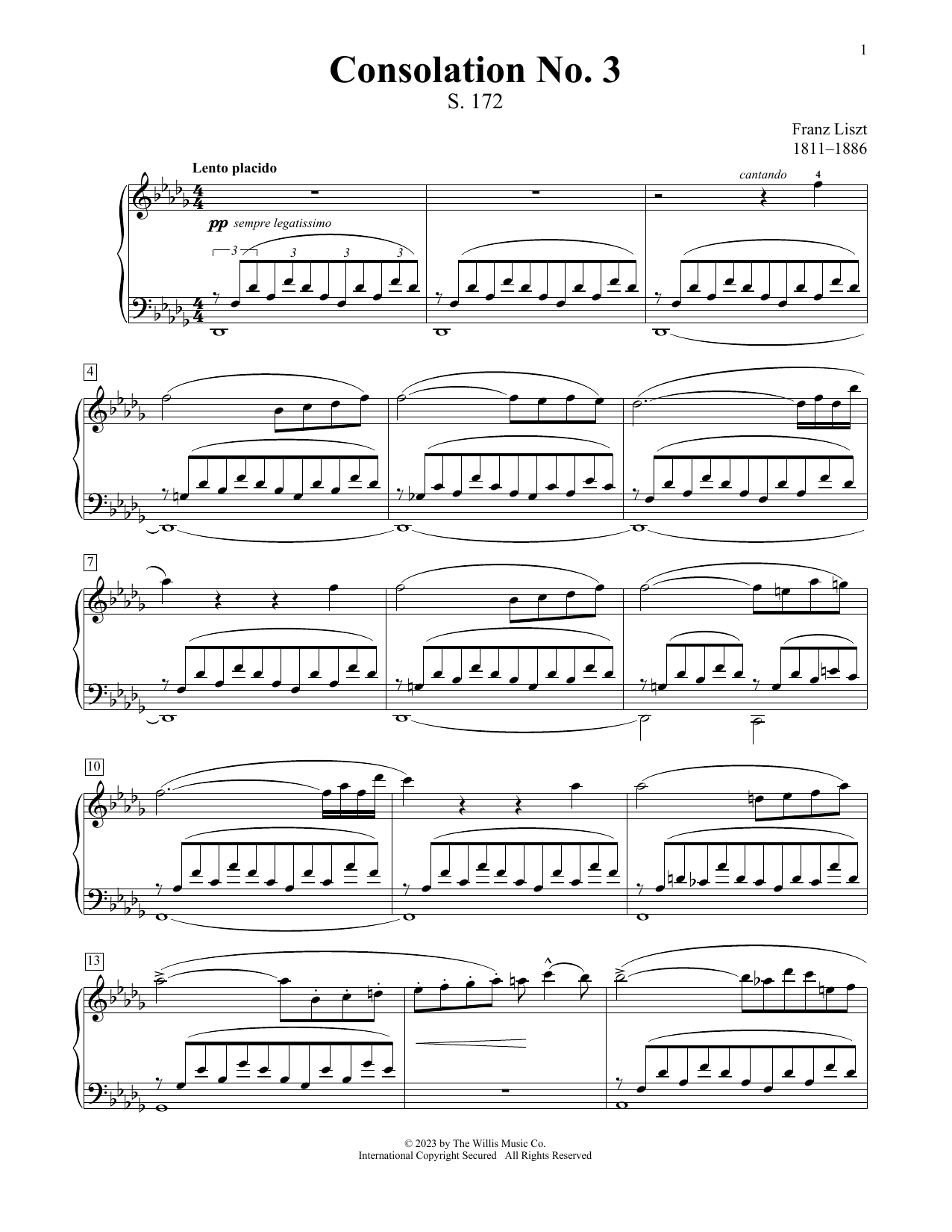 Produktbild zu: Consolation No. 3 In D-Flat Major