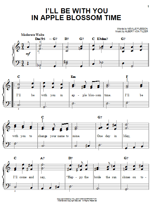Produktbild zu: I'll Be With You In Apple Blossom Time