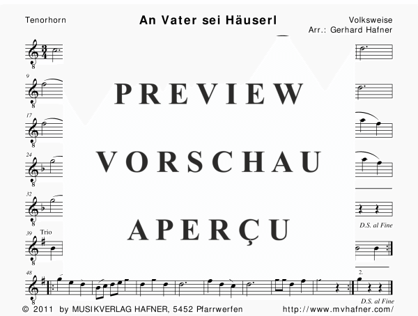 gallery: An Vater sei Häuserl, , (woodwind and brass)