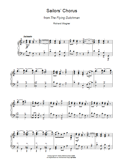 Product picture to: Sailors' Chorus (from The Flying Dutchman)