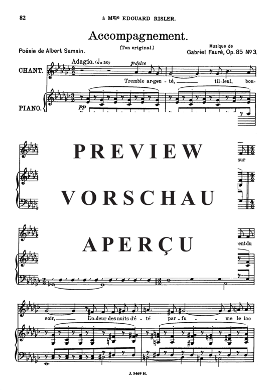 Product gallery: Page 2 of 7 Accompagnement Op.85 No.3, , Medium Voice and Piano