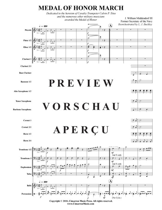 gallery: Medal of Honor Marsch , , (Blasorchester)