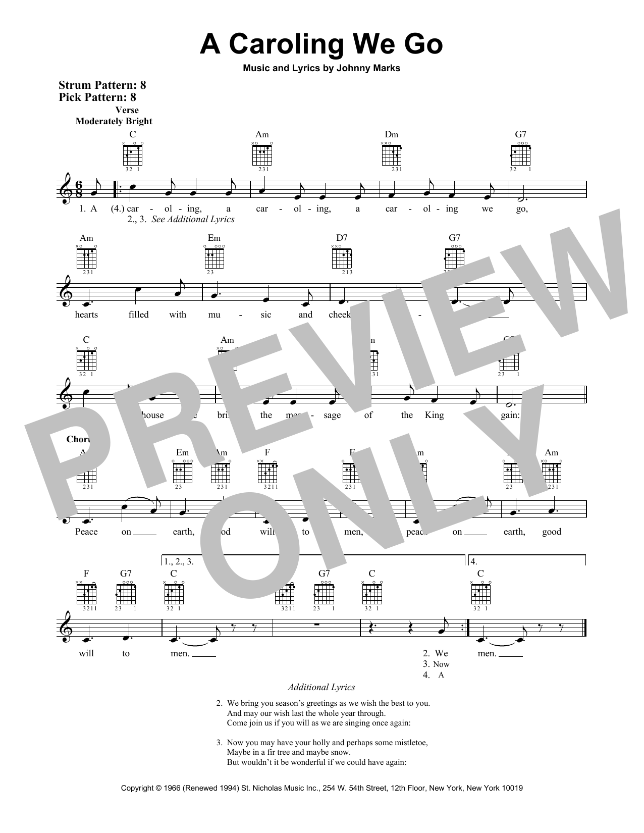 Product gallery: Page 1 of 1 A Caroling We Go, Johnny Marks