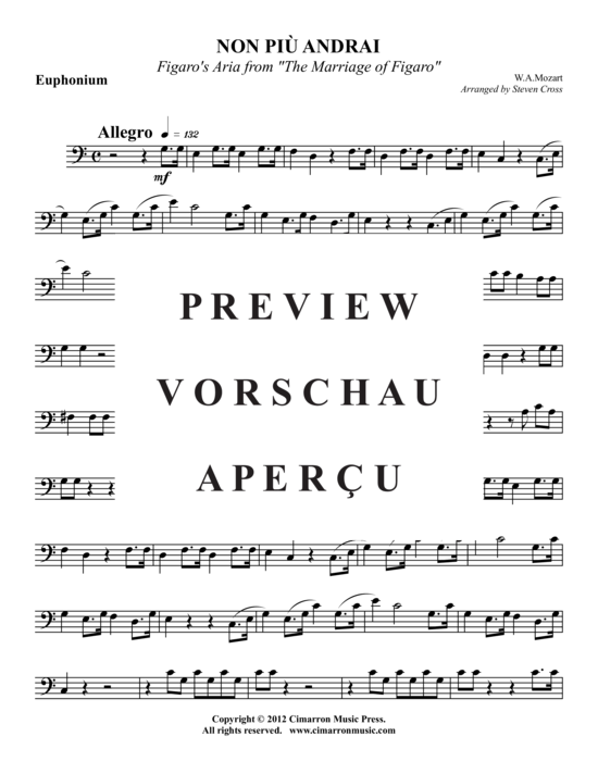 Product gallery: Page 9 of 12 Non pi&ugrave  andrai , , (baritone/trombone + piano)