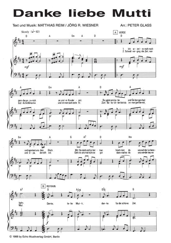 Produktbild zu: Danke liebe MuttiBernhard Brink