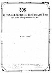 cover: If It's Good Enough For The Birds And Bees (It's Good Enough For You And Me), Cliff Friend, Gesang, Gitarre, Klavier