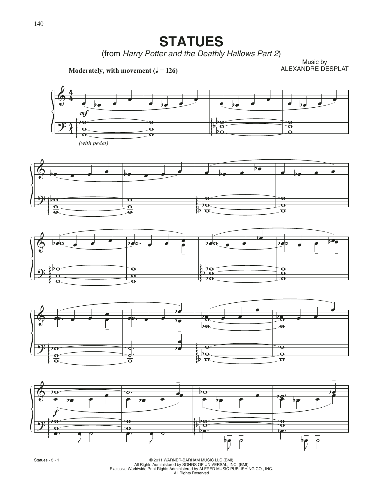 Produktbild zu: Statues (from Harry Potter And The Deathly Hallows, Pt. 2)