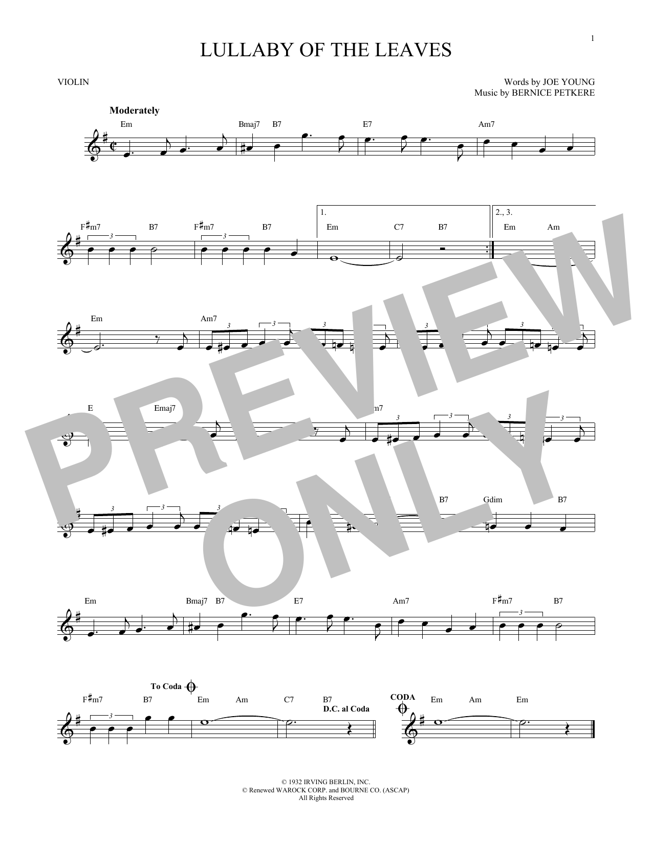 Product gallery: Page 1 of 1 Lullaby Of The Leaves, Bernice Petkere