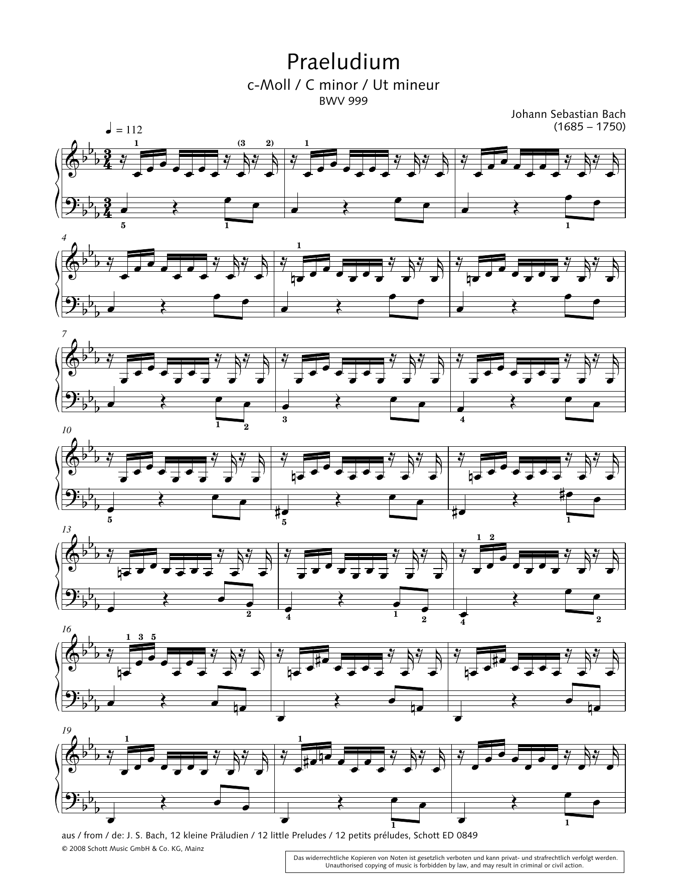 Product gallery: Page 1 of 1 Prelude In C Minor, Hans-Gunter Heumann