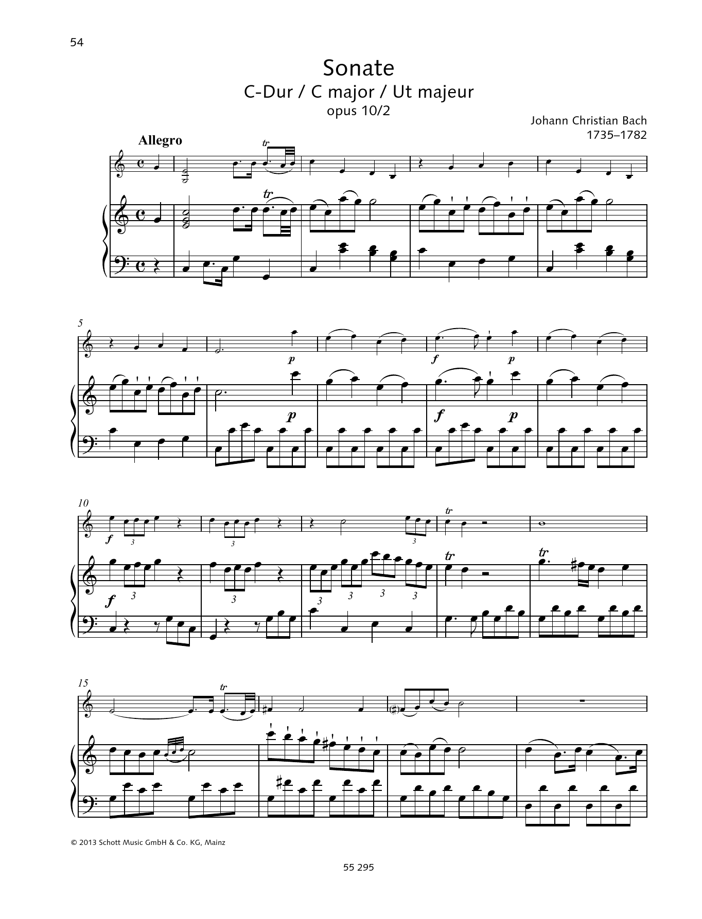 Produktbild zu: Sonata C Major