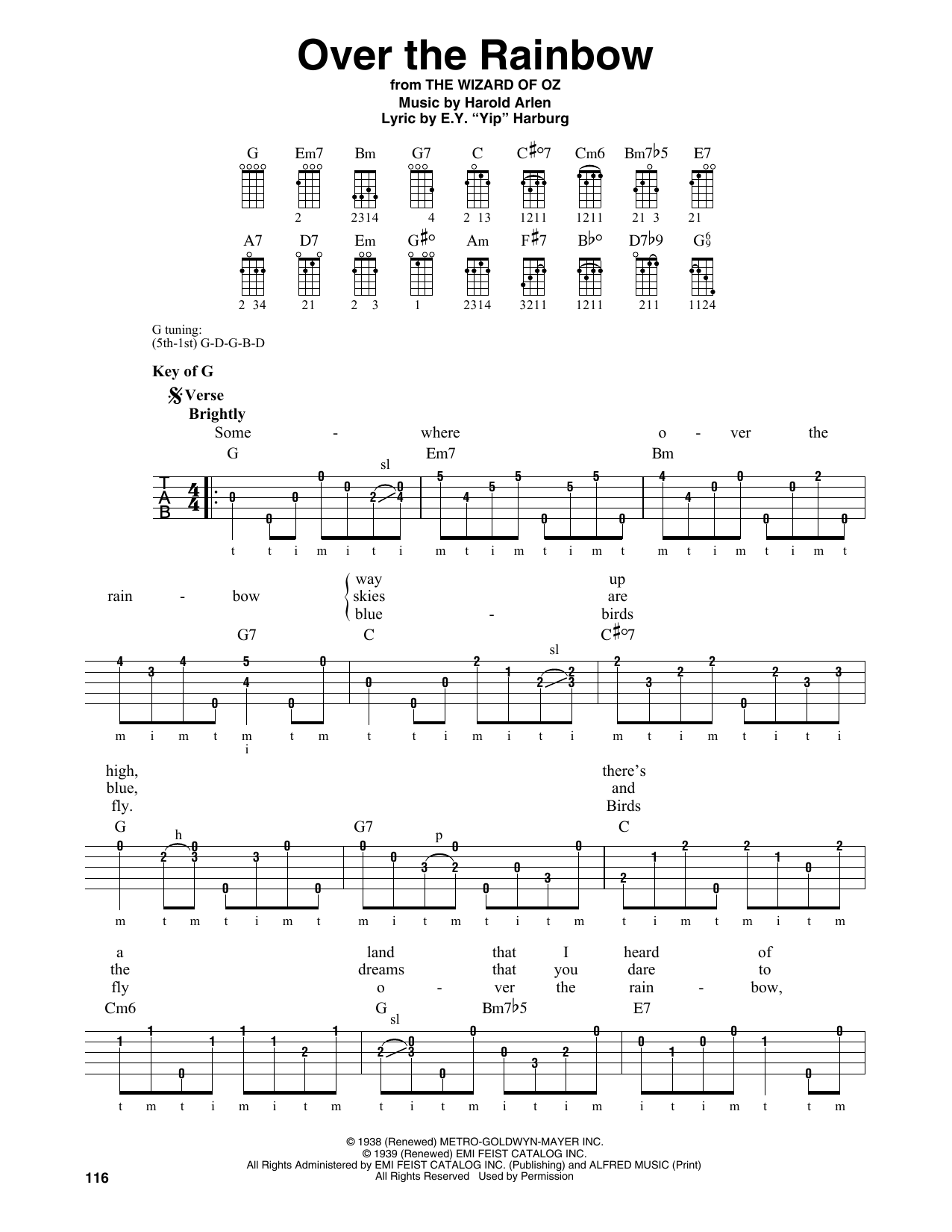 Produktgalerie: Seite 1 von 1 Over The Rainbow, Harold Arlen, Banjo