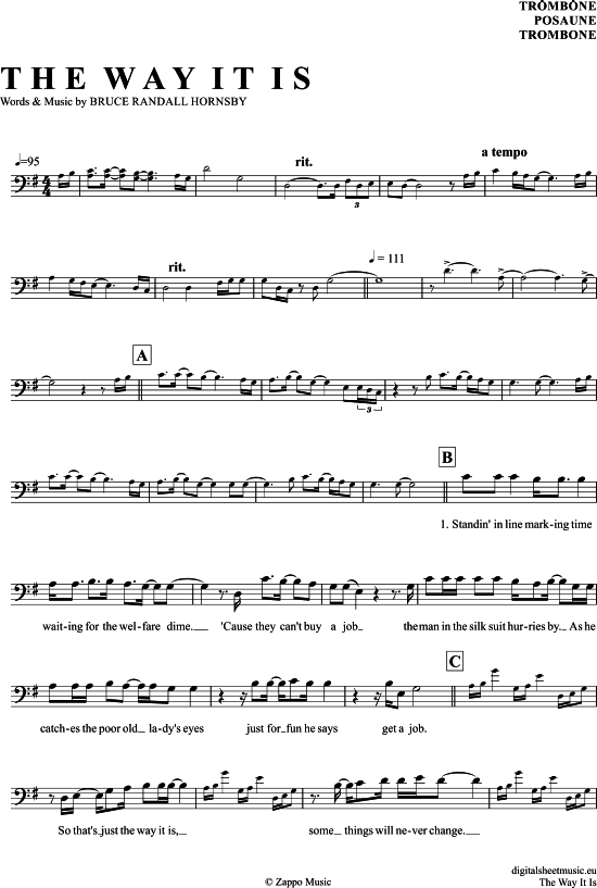 Product gallery: Page 1 of 5 The Way It Is , Hornsby, Bruce, (Posaune / Bariton)