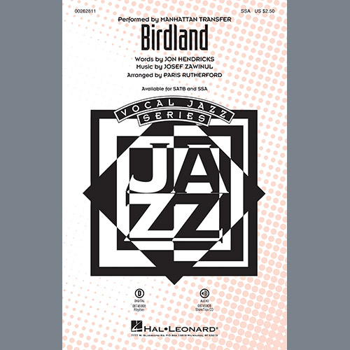 Product picture to: Birdland (arr. Paris Rutherford)