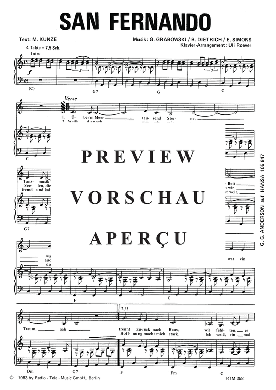 Produktgalerie: Seite 4 von 4 San Fernando, Anderson, 	G.G., Klavier und Gesang