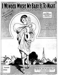 cover: I Wonder Where My Baby Is Tonight, Walter Donaldson