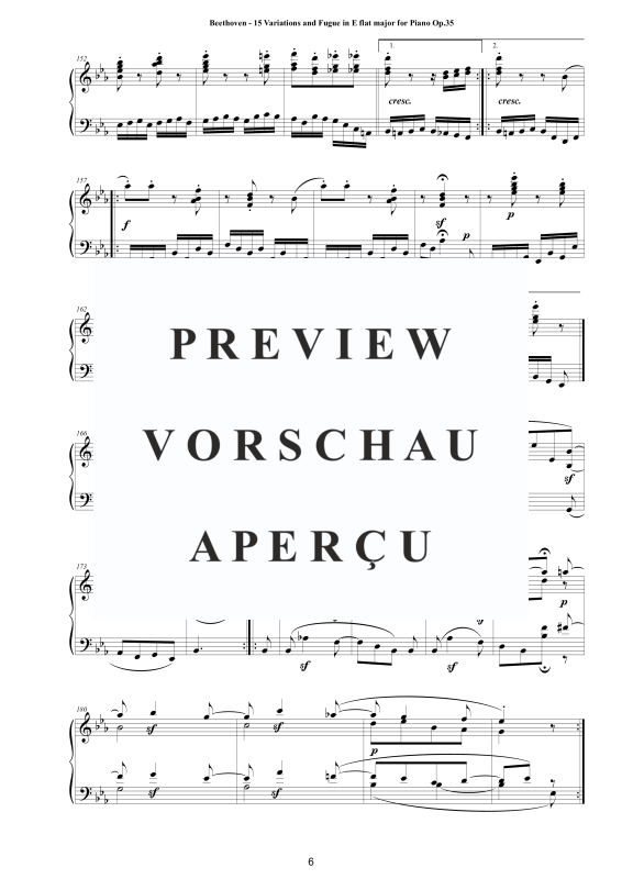 Produktgalerie: Seite 7 von 11 15 Variations and Fugue in E flat major for Piano Op.35, , Klavier Solo