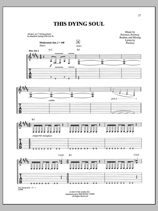 Produktgalerie: Seite 1 von 1 This Dying Soul, Dream Theater, Gitarre