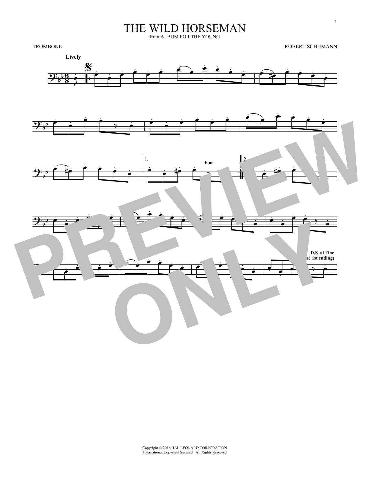 Product gallery: Page 1 of 1 The Wild Horseman (Wilder Reiter), Op. 68, No. 8, Robert Schumann