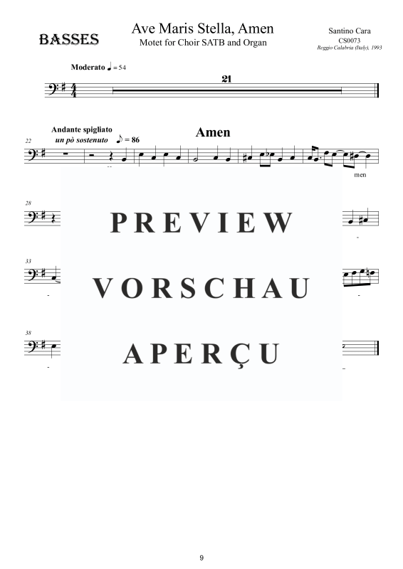 Produktgalerie: Seite 10 von 10 Ave Maris Stella, Amen - Motette, , Gemischter Chor und Orgel