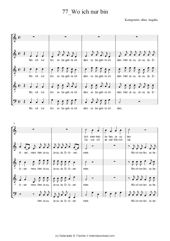 Product picture to: Wo ich nur bin Weihnachtsmotette