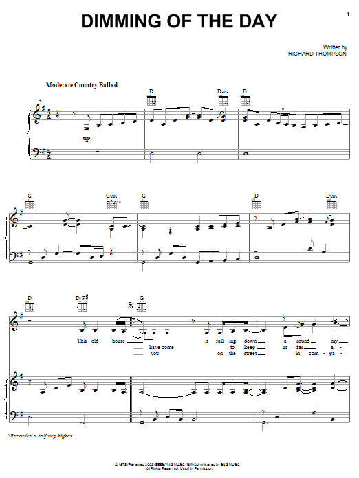 Produktgalerie: Seite 1 von 1 Dimming Of The Day, Richard Thompson, Gesang, Gitarre, Klavier
