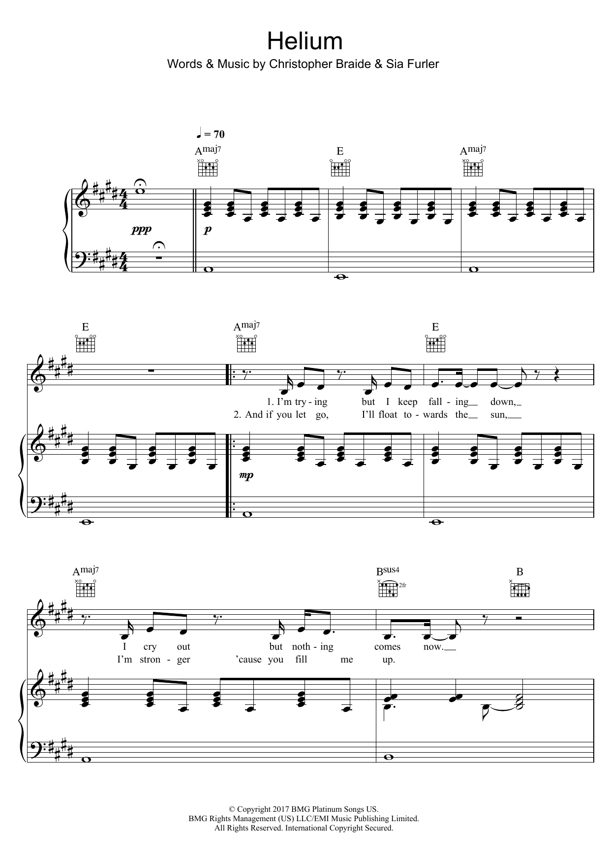 Produktgalerie: Seite 1 von 1 Helium, Sia, Gesang, Gitarre, Klavier