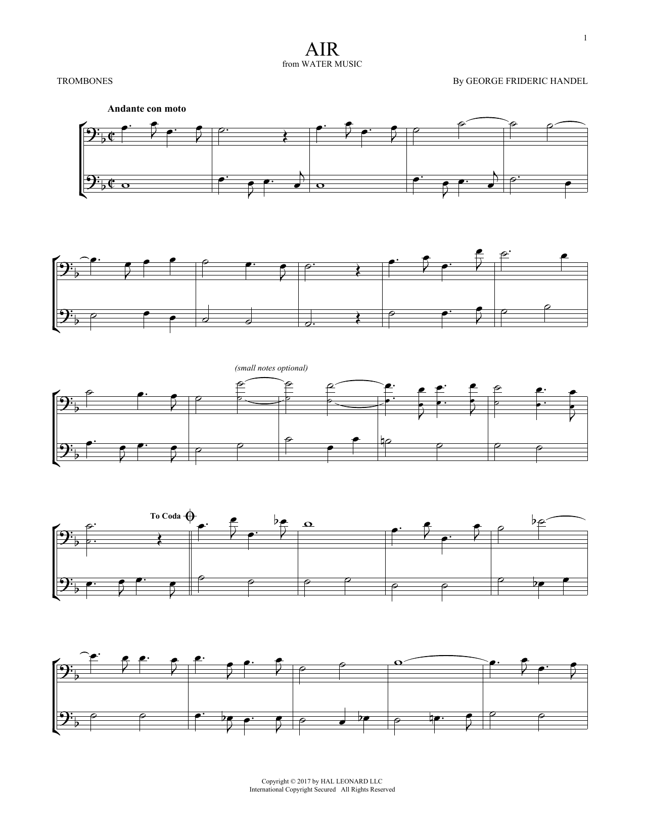 Product picture to:  Air - George Frideric Handel