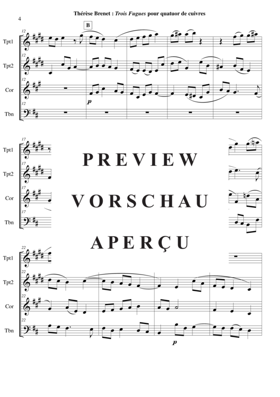 Produktgalerie: Seite 5 von 21 Drei Fugen , , (Blechbläserquartett)
