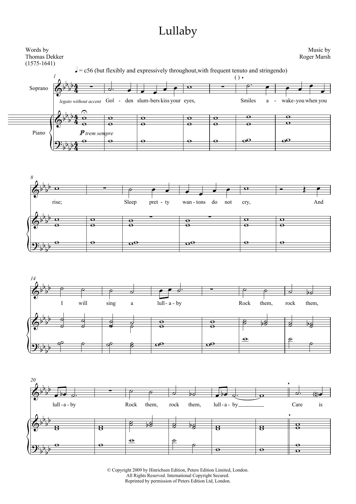 Produktbild zu: Lullaby (for soprano and marimba)