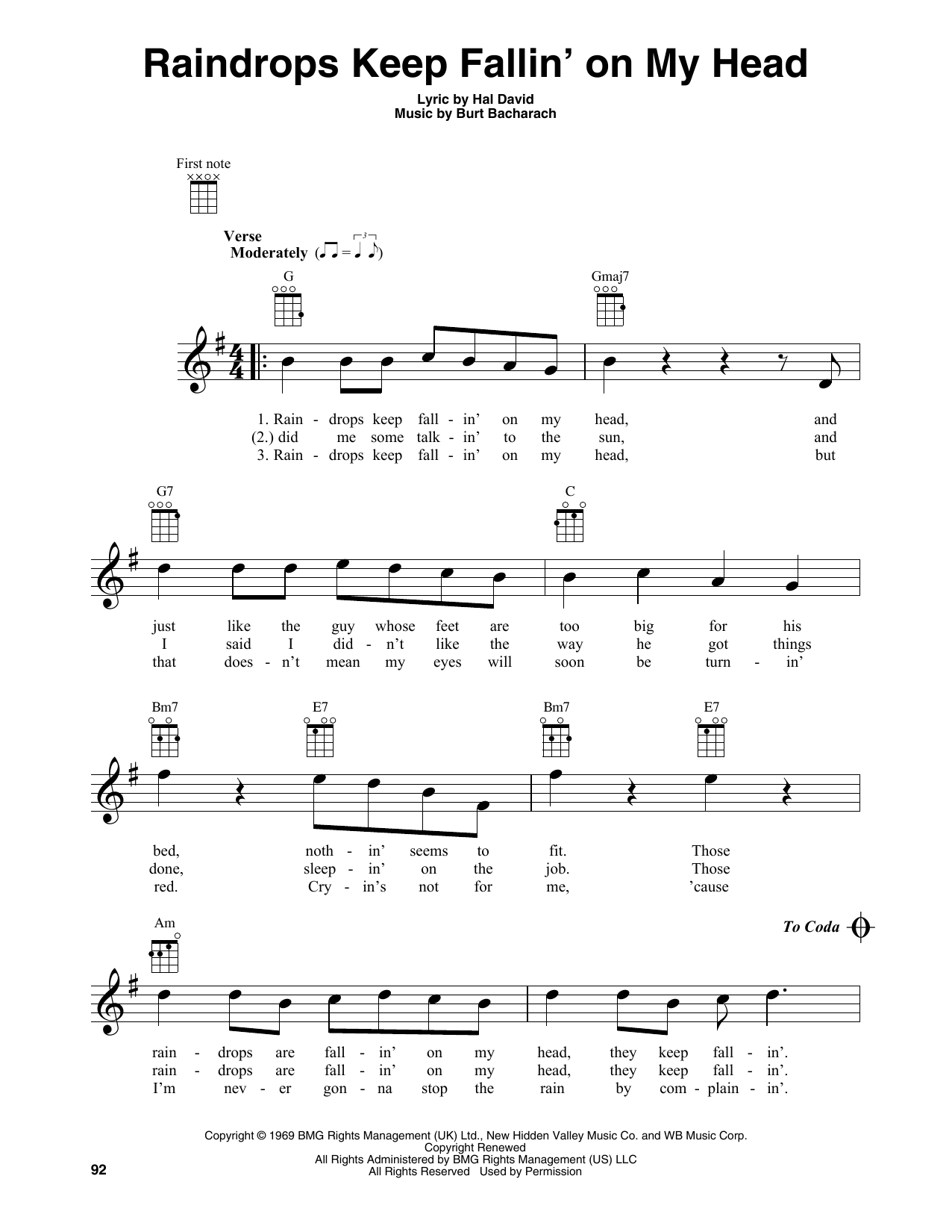 Product gallery: Page 1 of 1 Raindrops Keep Fallin' On My Head, B.J. Thomas