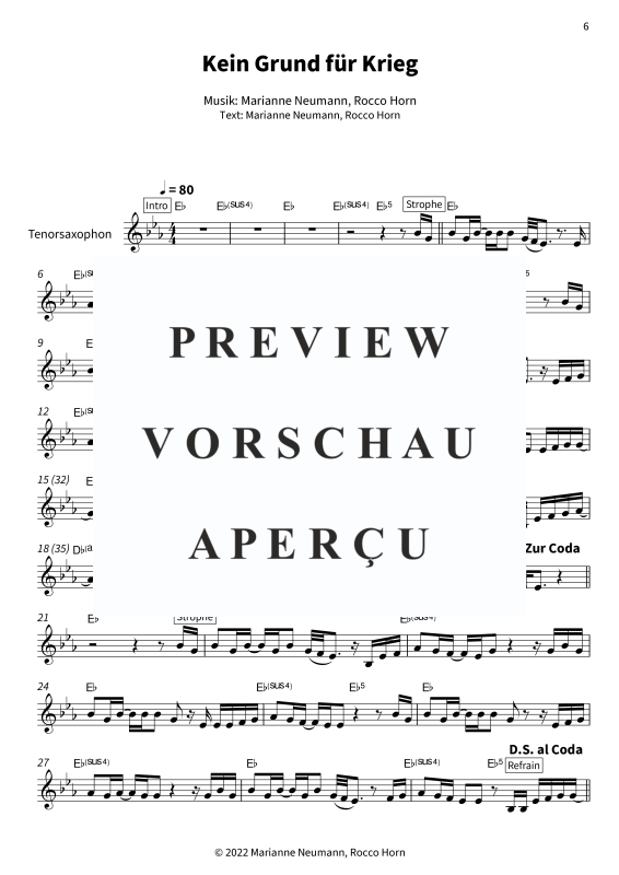 Produktgalerie: Seite 8 von 11 Das Heiligste in Gold - Sechs ausgewählte Berge-Lieder, Berge, Tenor Saxophon Solo