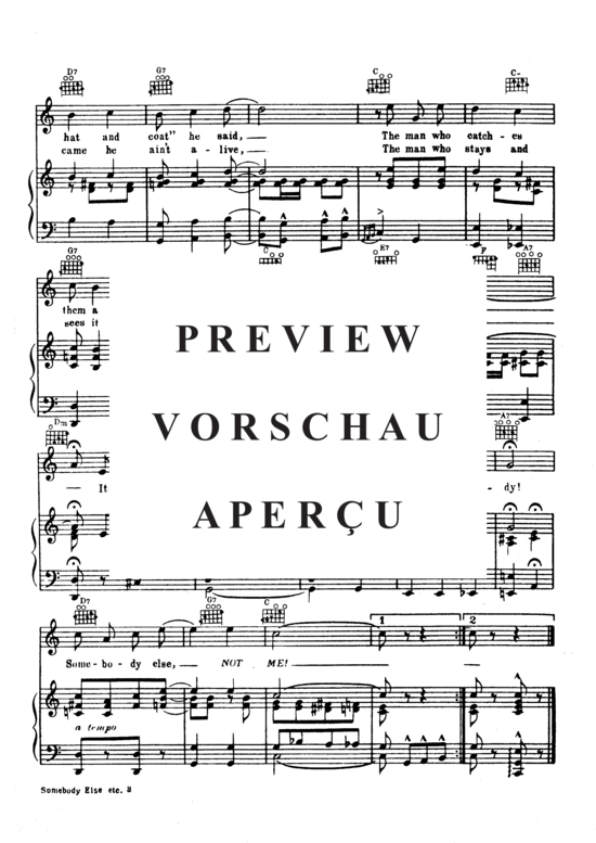 Produktgalerie: Seite 5 von 8 Somebody Else - Not Me , Popular Standard, Klavier und Gesang