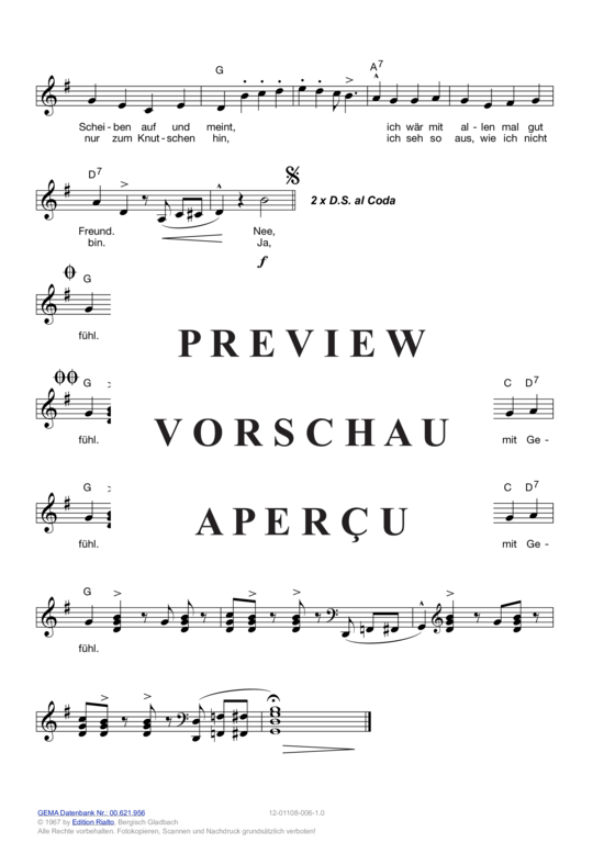 Produktgalerie: Seite 4 von 11 Liebe ist doch kein Ringelreih'n , Gitte, (Melodie-Stimmen in C/B/Es)
