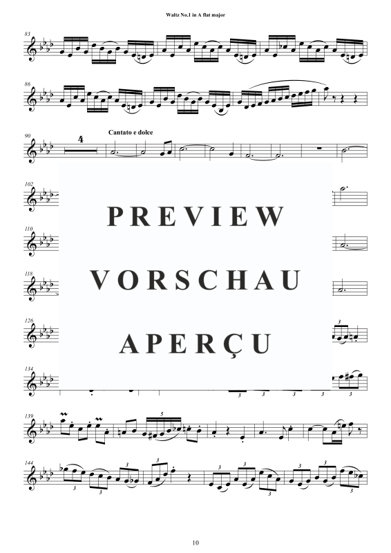 Product gallery: Page 11 of 11 Waltz No.1 in A flat major, , Violin and Piano
