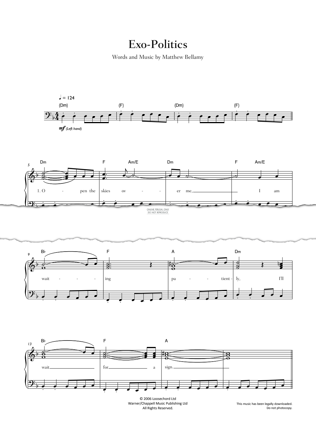 Produktgalerie: Seite 1 von 1 Exo-Politics, Muse, Klavier