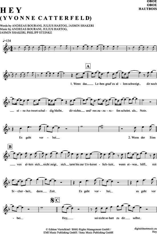 Produktgalerie: Seite 1 von 4 Hey , Catterfeld, Yvonne, (Oboe)