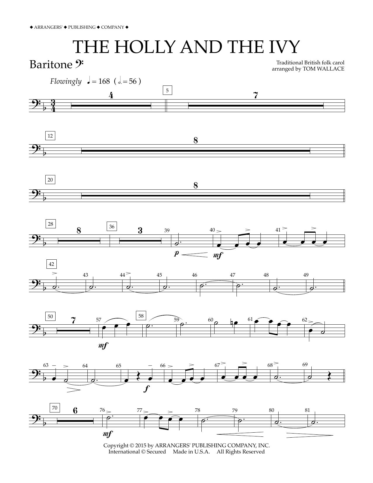 Product gallery: Page 1 of 1 The Holly and the Ivy - Baritone B.C., Tom Wallace