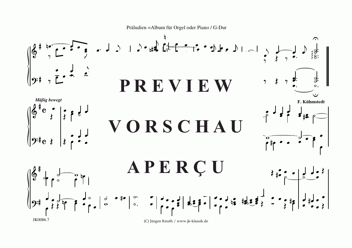 Product gallery: Page 8 of 11 Präludien G-Dur , , (organ/piano solo)