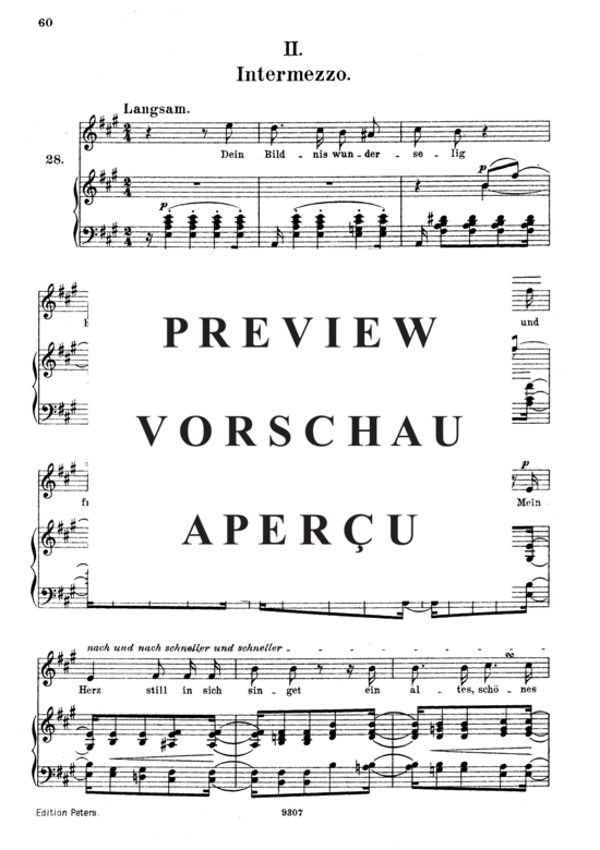 Product gallery: Page 2 of 3 Intermezzo Op.39 No.2, , High Voice and Piano