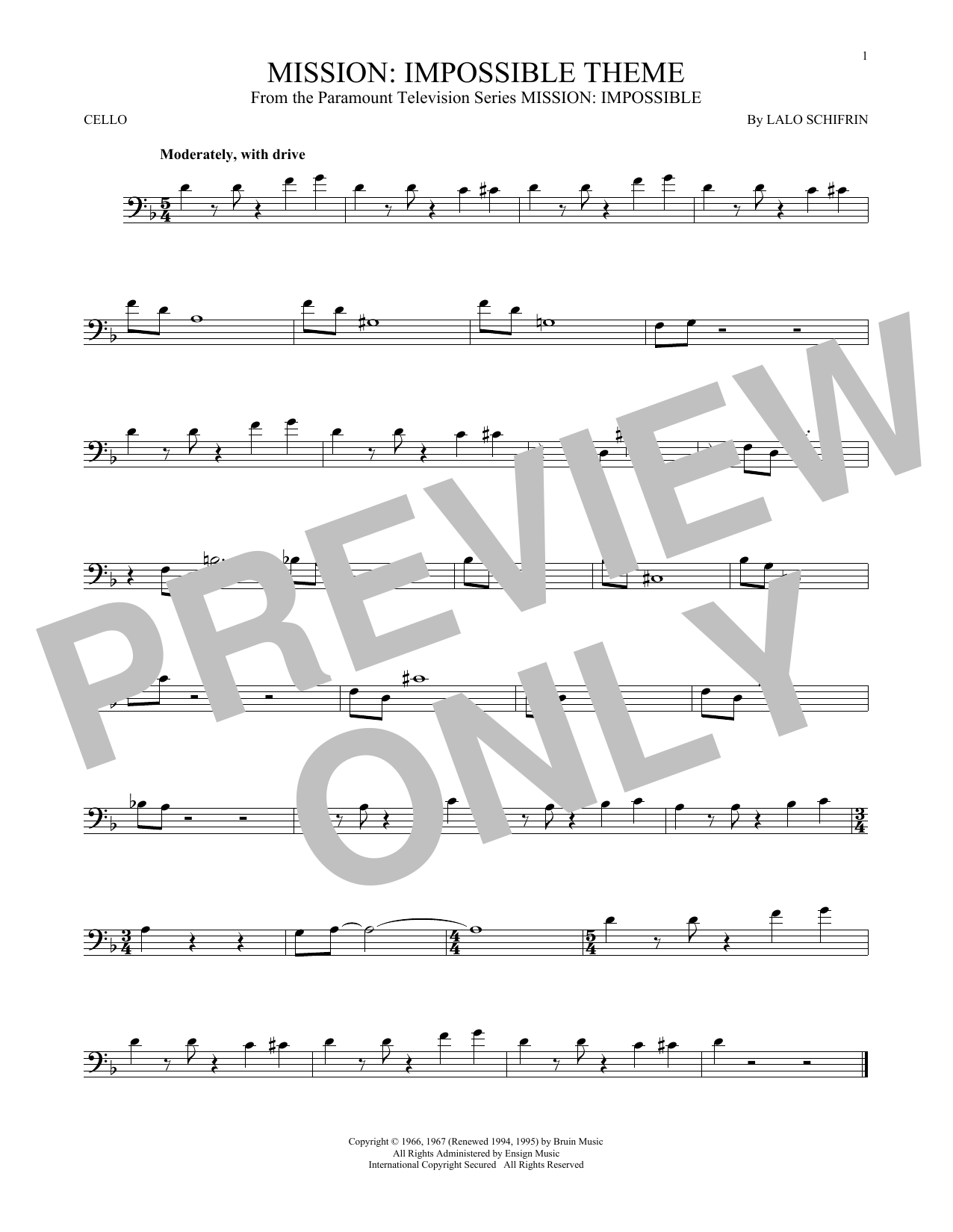 Product gallery: Page 1 of 1 Mission: Impossible Theme, Lalo Schifrin