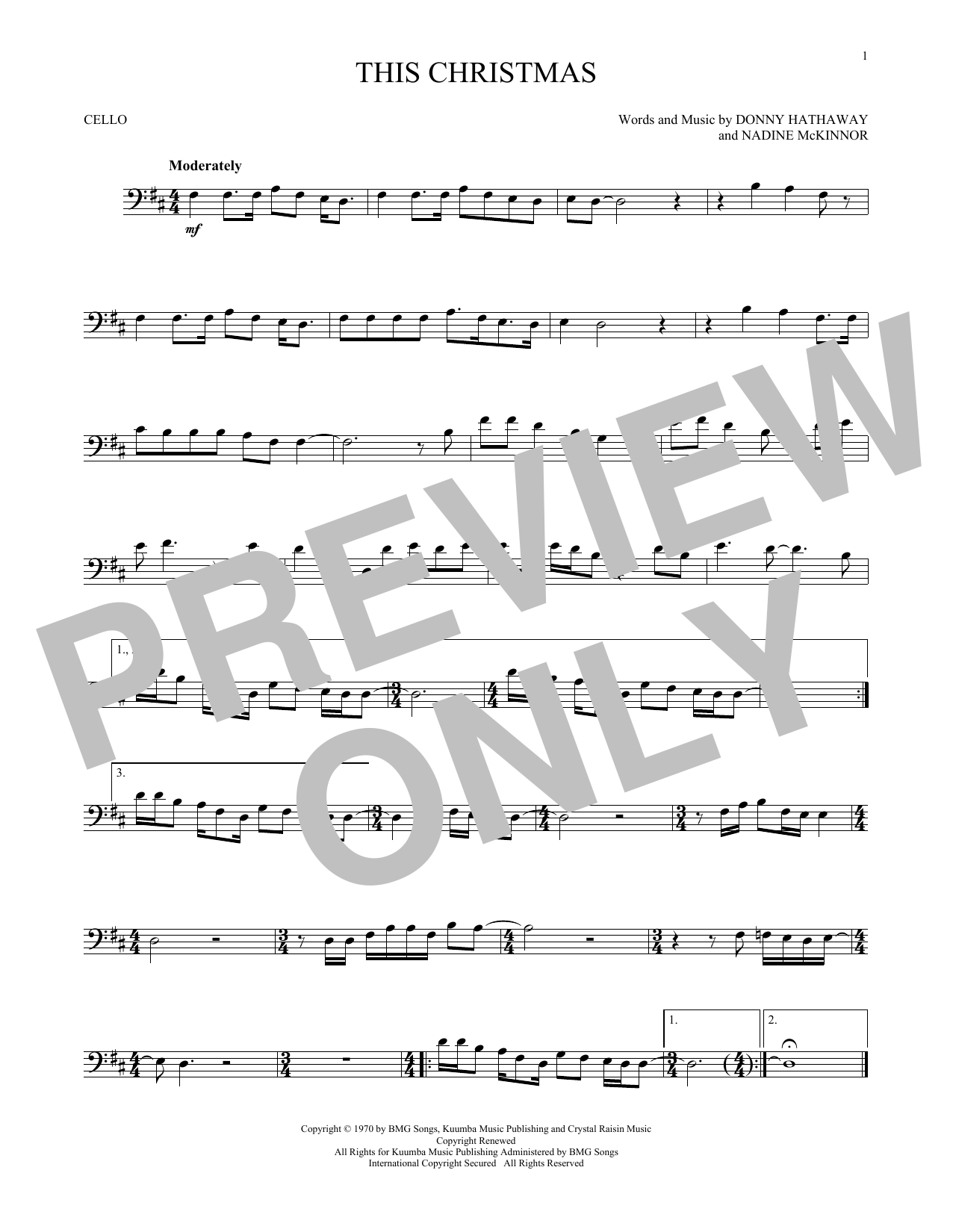 Produktgalerie: Seite 1 von 1 This Christmas, Donny Hathaway, Violoncello