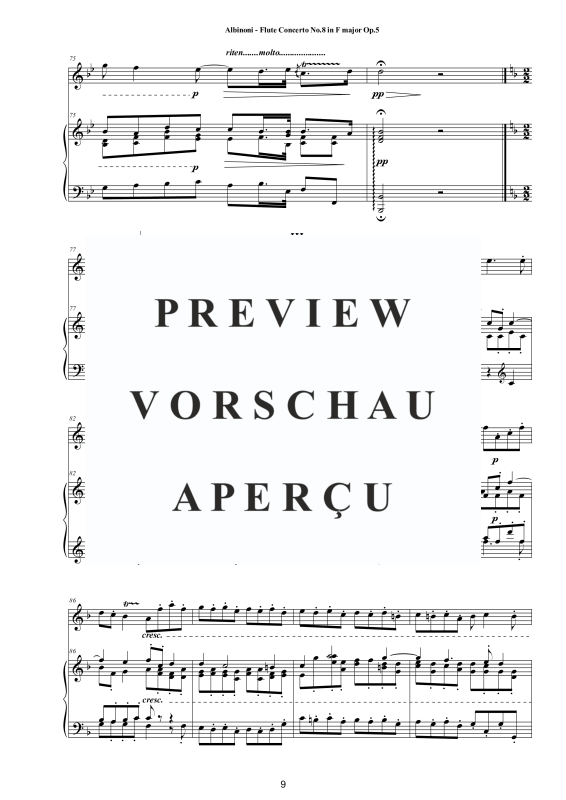 Product gallery: Page 10 of 11 Flute Concerto No.8 in F-Dur Op.5, , Flute and Piano/Harpsichord