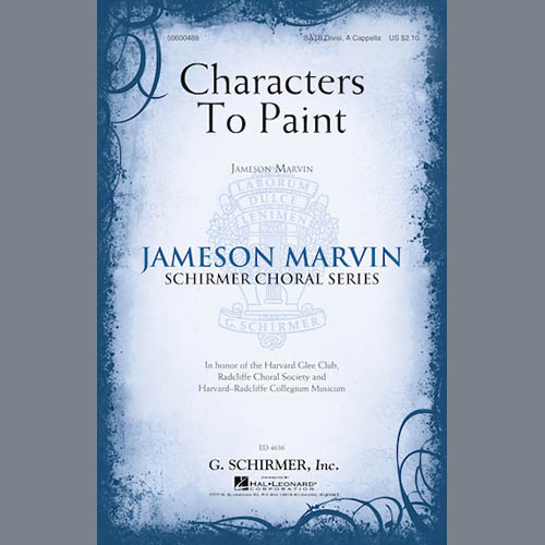 cover: Characters To Paint, Jameson Marvin