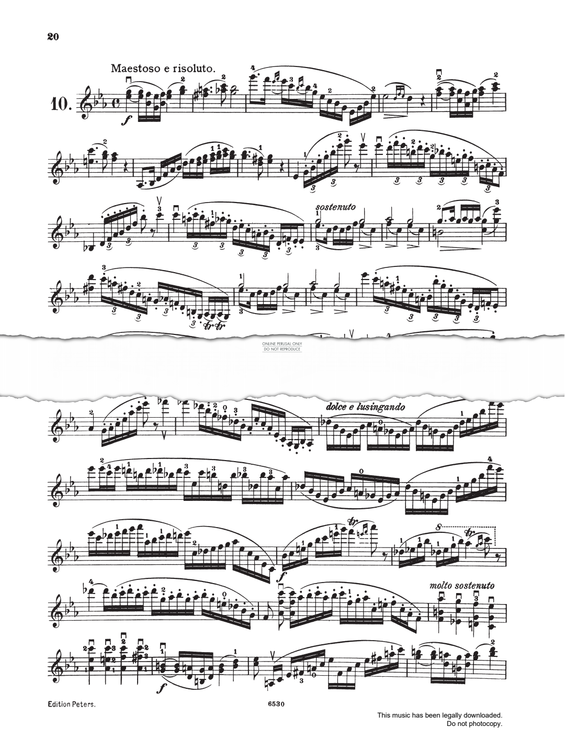 Produktgalerie: Seite 1 von 1 Etude 10 Maestoso e risoluto (from 'Etudes Brilliantes Op.73'), Charles Dancla, Violine