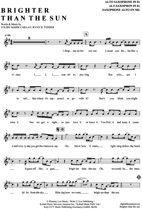 Product picture to: Brighter than the sun Colbie Callait