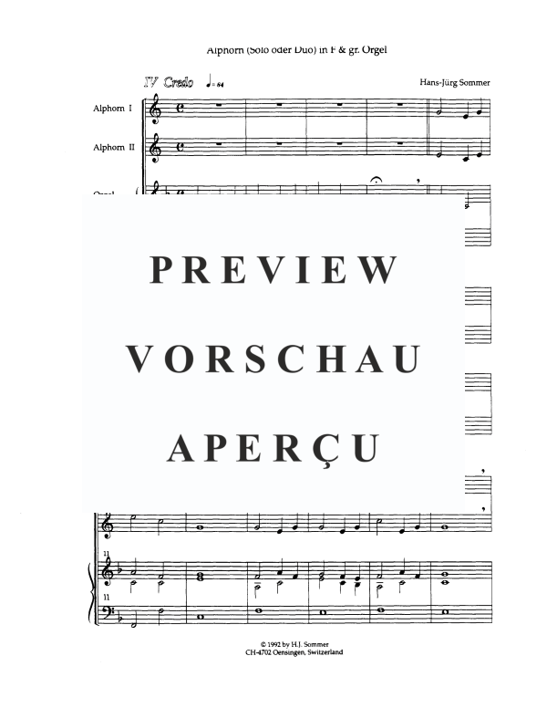 Product gallery: Page 10 of 11 Messe, , 1-2 Alphorns and Organ